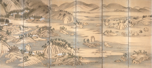 奥州千賀浦松島図屛風の画像