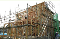 県産木材を使った住宅の建築の写真