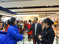 中国国際航空（茨城－杭州）就航セレモニーに出席