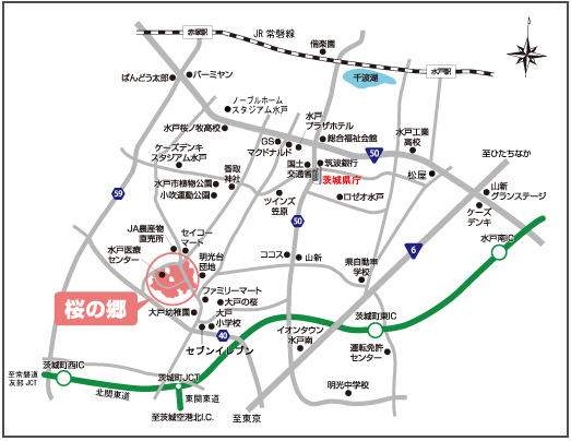桜の郷地図