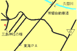 三島神社の椎への地図