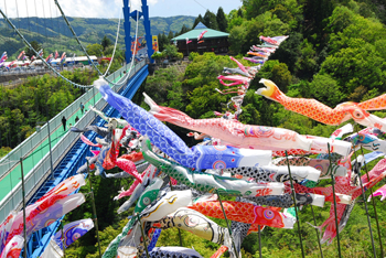 【30年5月号特集1】竜神大吊橋の鯉のぼり