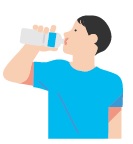 水分とるイラスト