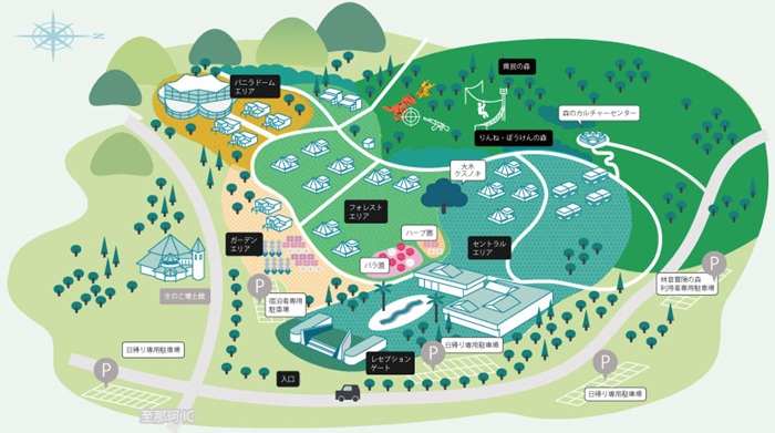ボタニカルリゾートリンネ地図