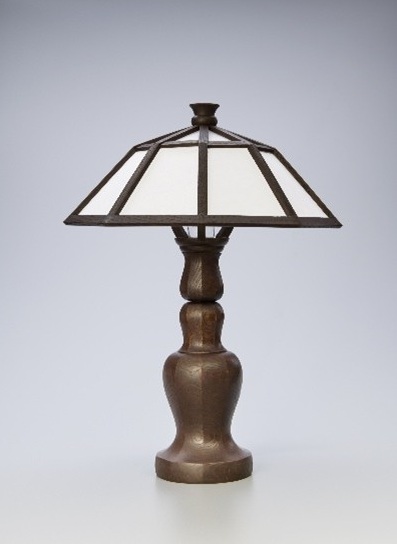 伸縮式中折傘 電気スタンド 1932年(鳥取民藝 美術館蔵)