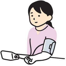 血圧測るイラスト