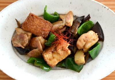 野菜と豆腐の肉味噌炒め