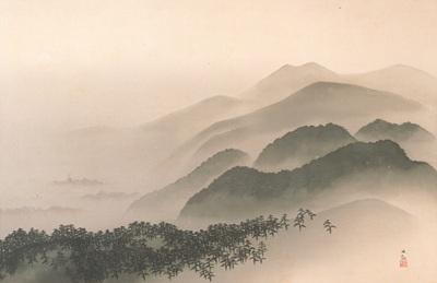 横山大観「月満山