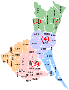 いばらきの人気納豆製造・企業の県内地図