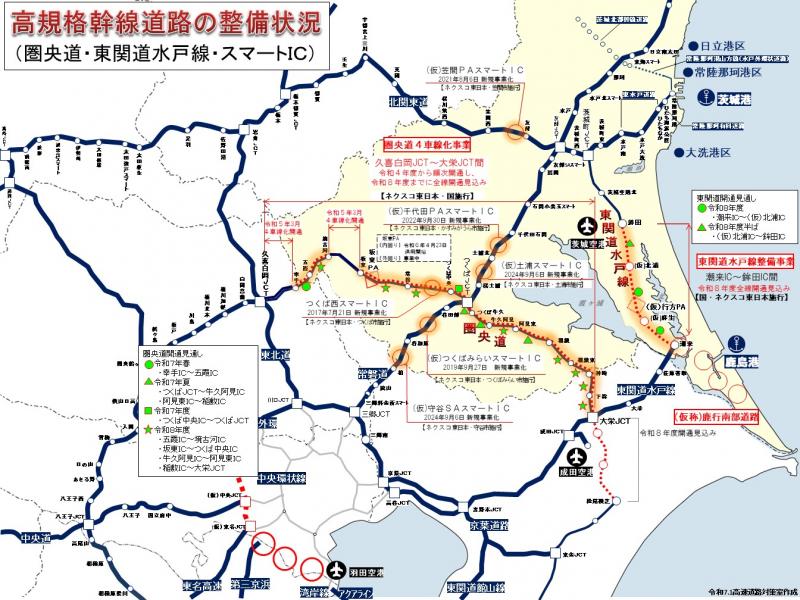 高規格幹線道路の整備状況