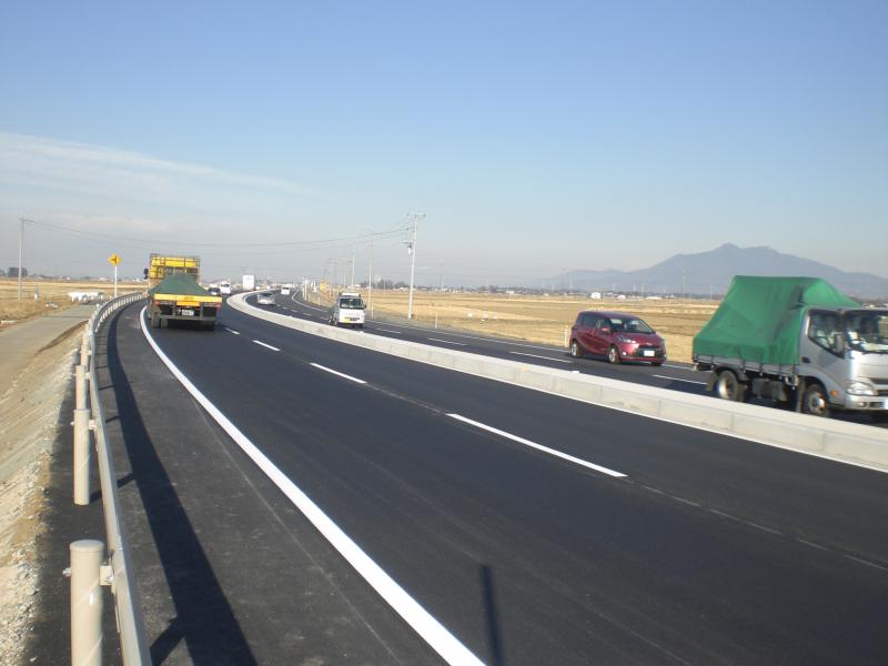常総市内の国道294号4車線化拡幅が完了