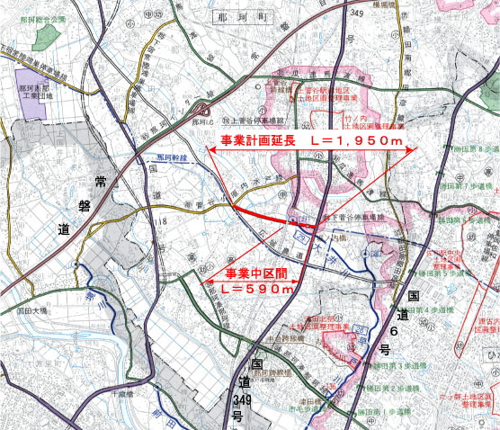 菅谷飯田線の事業概要図