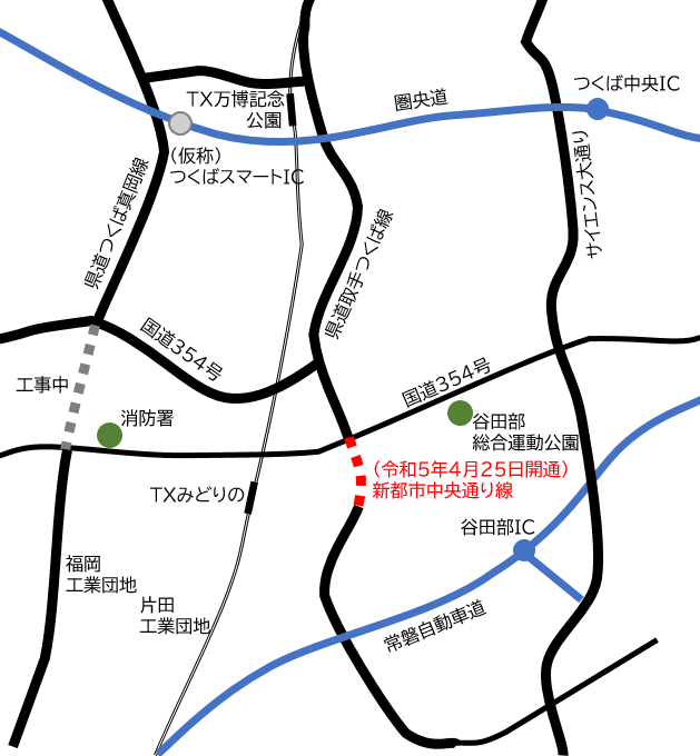 新都市中央通り線位置図