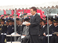 茨城県消防殉職者慰霊祭に出席