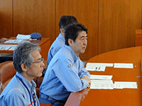 安倍内閣総理大臣が被災地視察のため来県