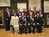 改組　新　第三回日展　鈴木赫鳳先生・吉澤石琥先生　特選受賞祝賀会に出席