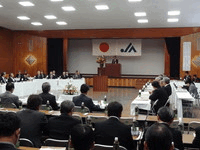 「茨城県農業協同組合中央会・各会臨時総会」に出席