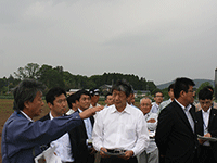 現地を視察する様子