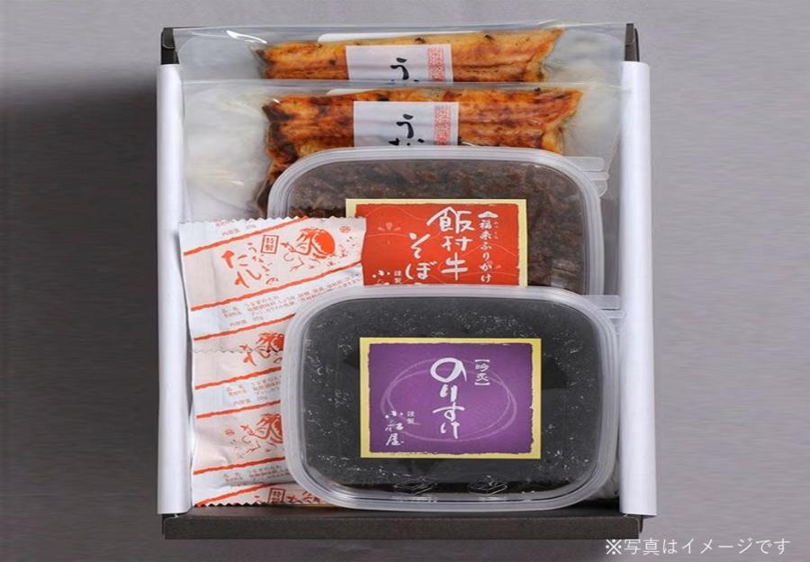R8小松屋　うなぎ・飯村牛そぼろ・海苔佃煮のりすけ詰合せ