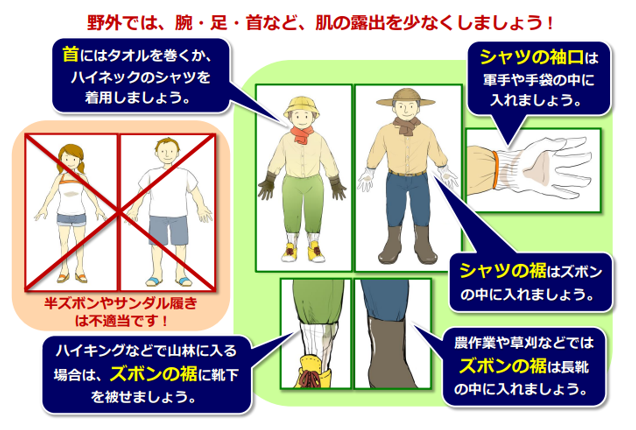 マダニに刺されないために1