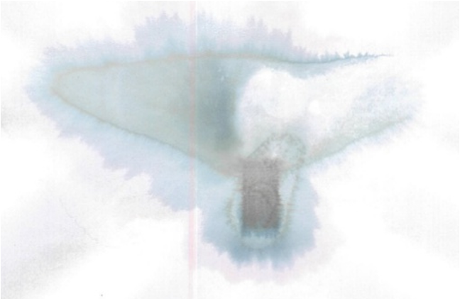 水ににじんだ印刷