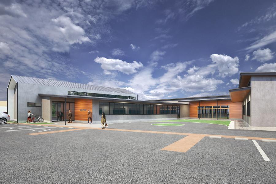 古河保健所鳥瞰図