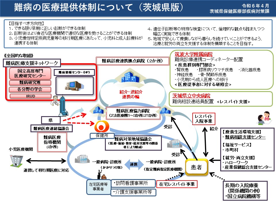 難病をいとも簡単にケロリと治す法 難病の医療提供体制、在宅難病患者一時入院事業、その他の事業／茨城県