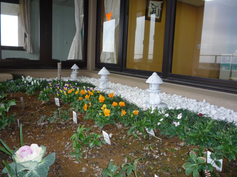 緩和ケア病棟の花壇の写真
