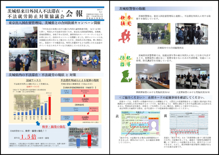 茨城県来日外国人不法滞在・不法就労防止対策協議会会報No.2