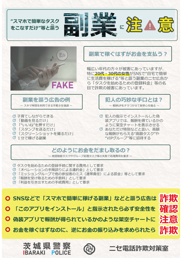 副業詐欺R7リーフレット