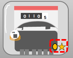 電気メーターにシール