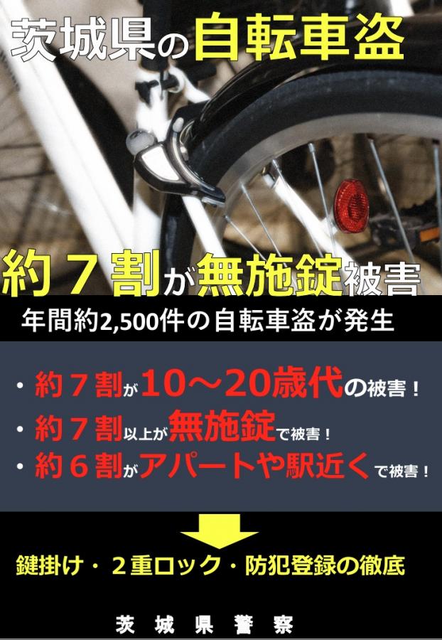 自転車盗難対策のチラシ