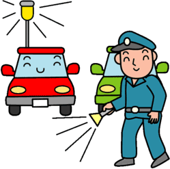 イラスト自動車犯罪の被害防止