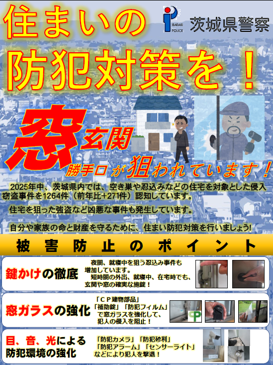 住まいの防犯対策を