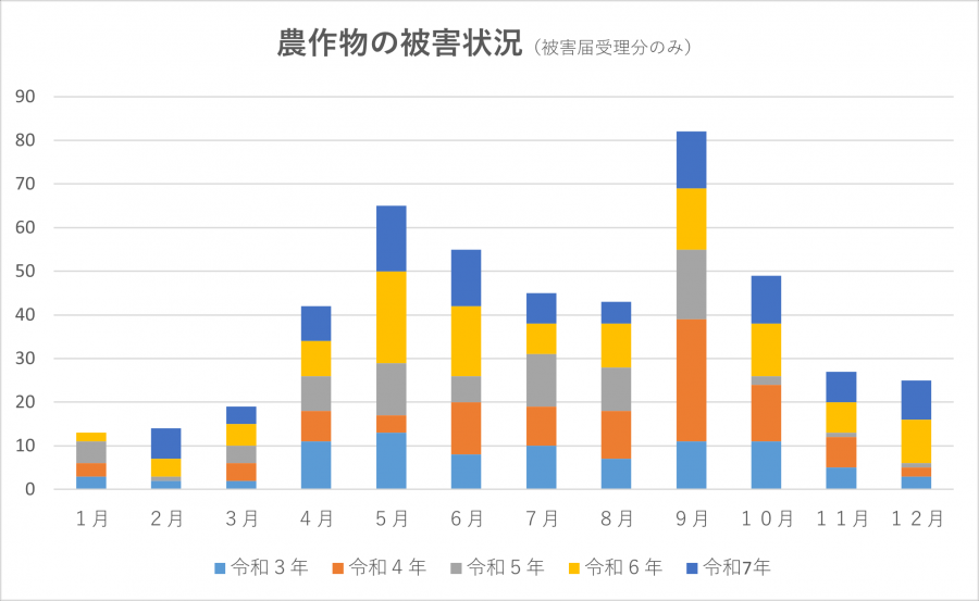 農作物の被害状況