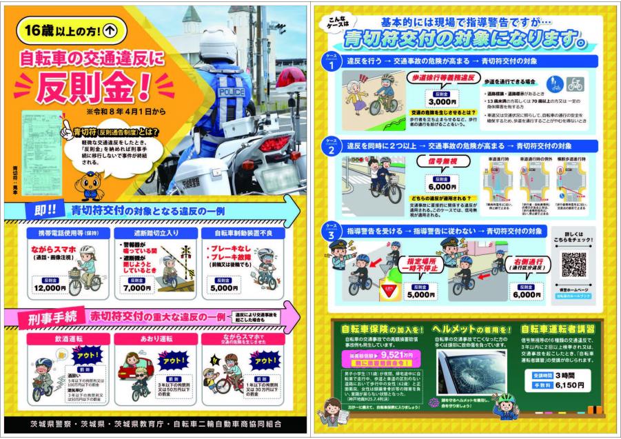 自転車反則金チラシ