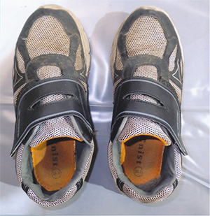 運動靴（灰色・26.5センチメートル）の写真