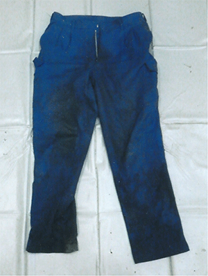 作業ズボン（青色）の写真