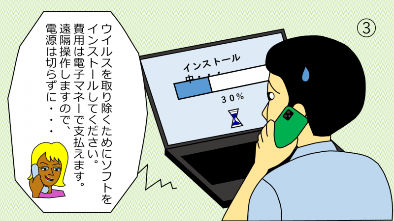 サポ詐欺3コマ