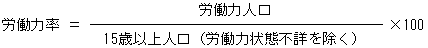 労働力率の計算式の図