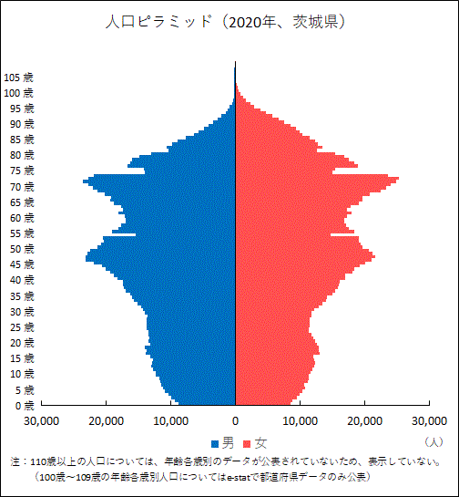 2020年の人口ピラミッド