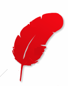 赤い羽根の画像
