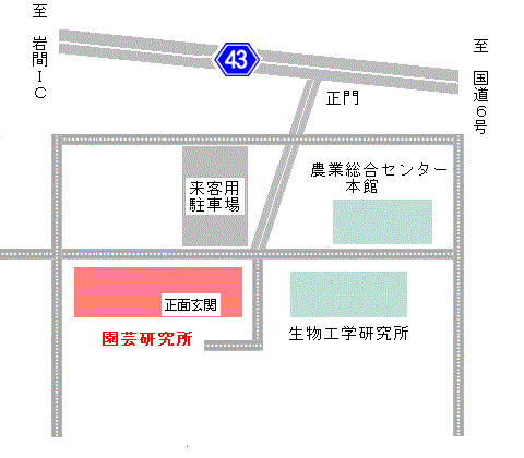 イラスト：農業総合センター施設内案内図