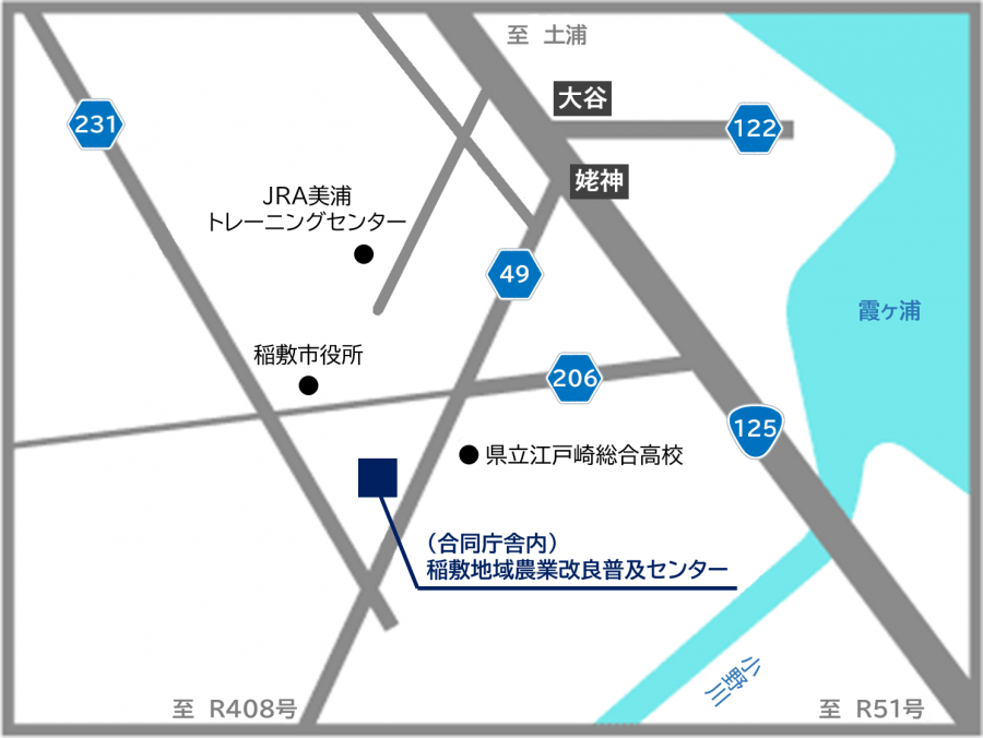 普及センター周辺地図