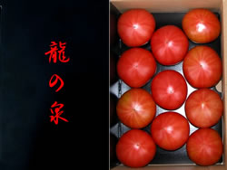 写真：ブランド名「龍の泉」の箱詰めトマト