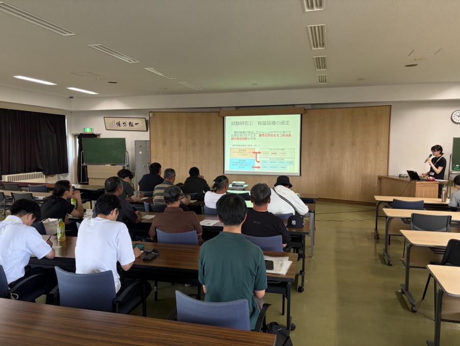 茨城県農業研究所試験見学の様子