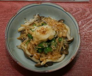 ねばねばオクラときのこのさっぱりおろし和え