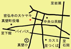 密弘寺の大ケヤキへの地図