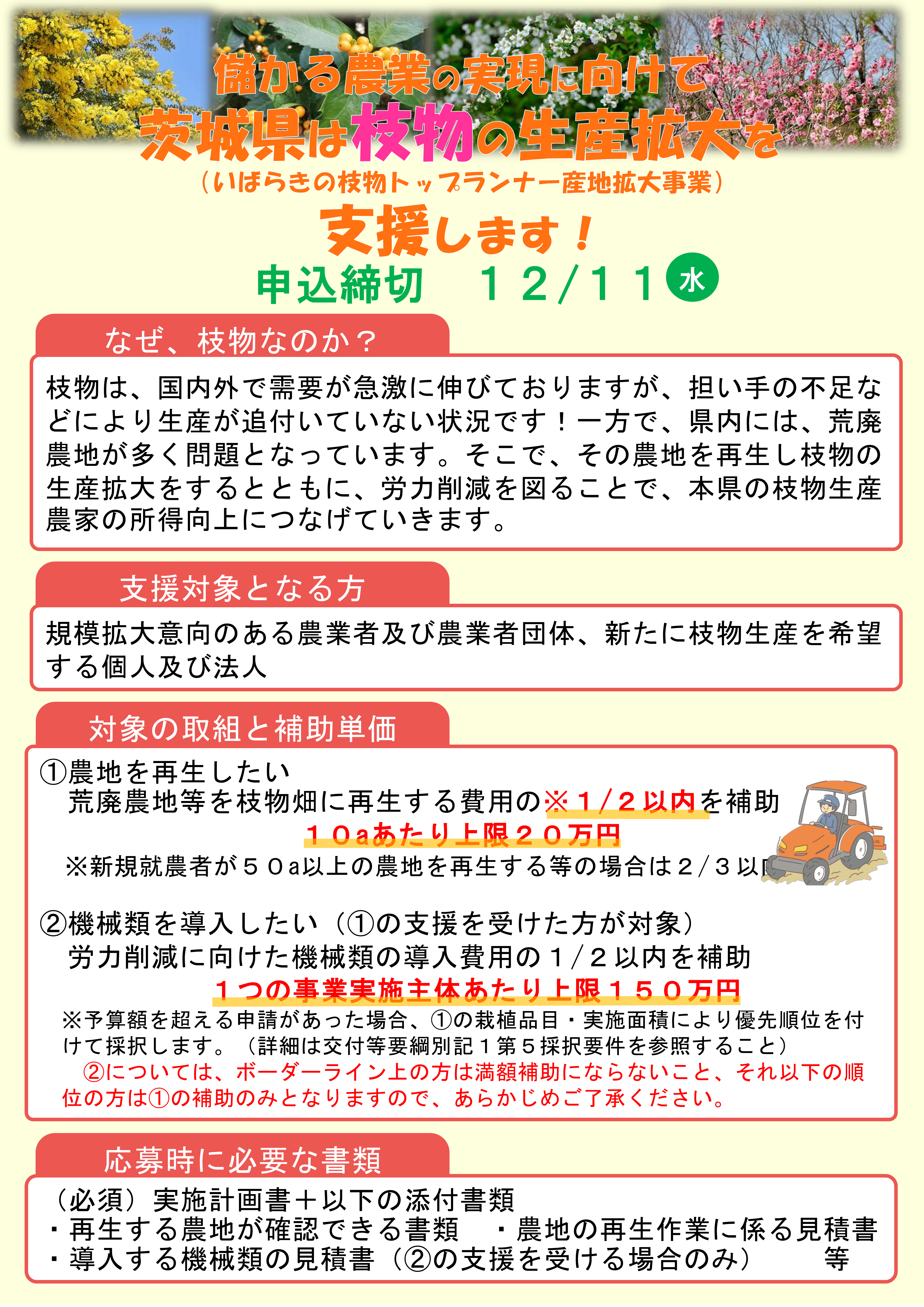 募集チラシ表