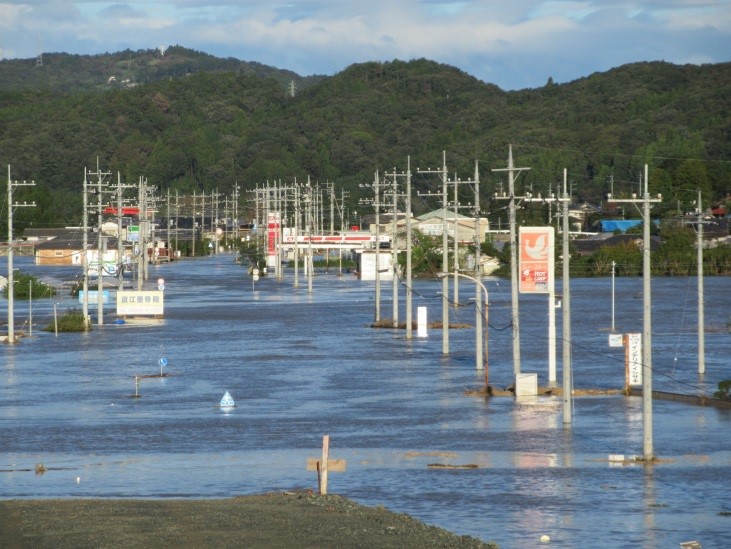 浸水の様子